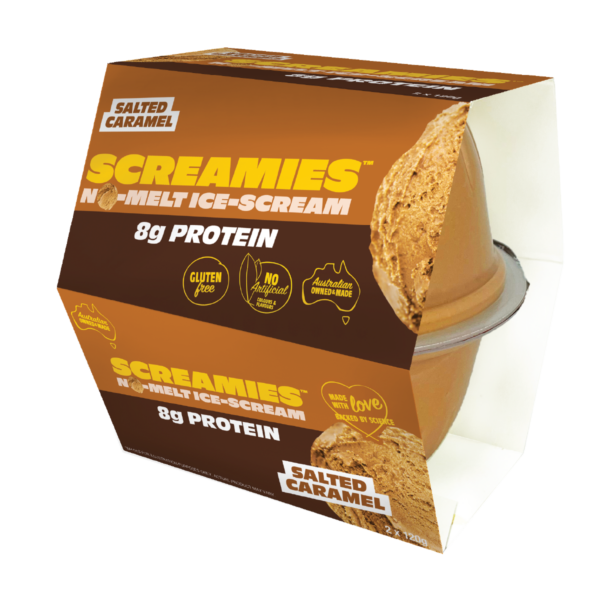 SCREAMIES 8g Protein Salted Caramel No-Melt Ice-Scream - Image 2